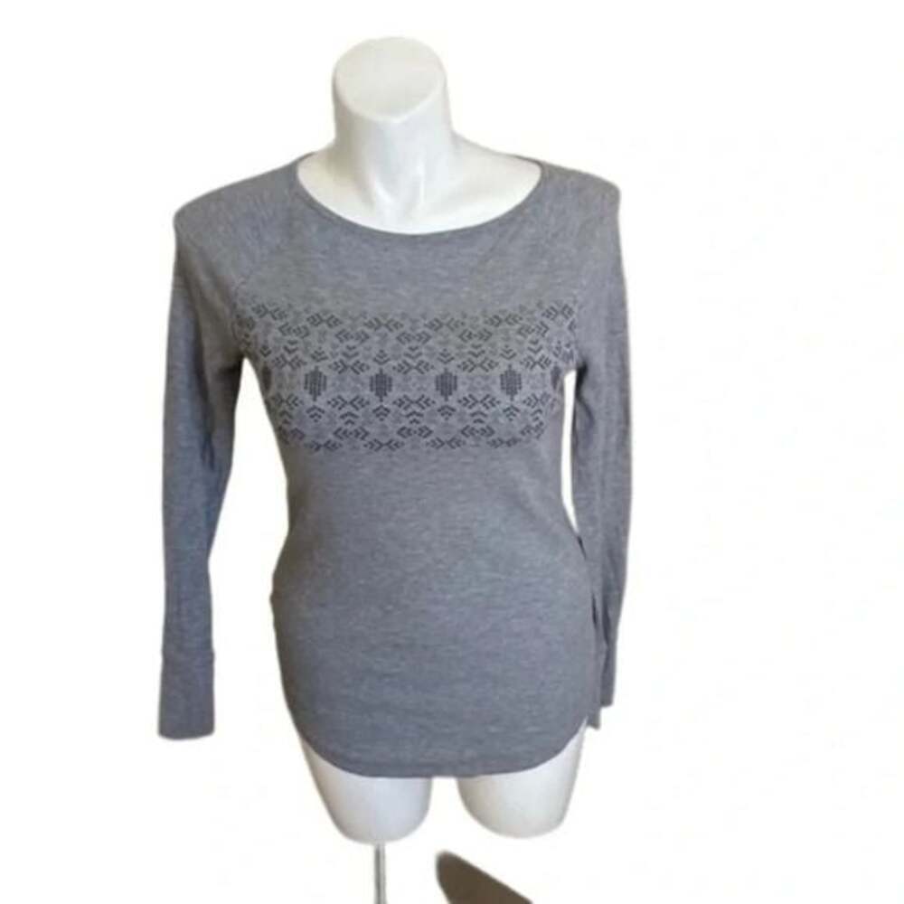Eddie Bauer Grey Long Sleeve Shirt Size L